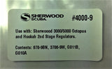 Sherwood New Scuba Diving Regulator Service Kit Standard Octo - SRB3107 (4000-9)