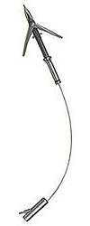 New AB Biller Detachable Twin Barb Tri-Cut Stainless Steel Breakaway Tip with Swivel Spinner Base & Long Barbs - 6mm