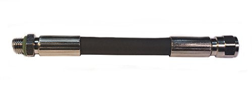 Trident New 6 Inch High Pressure Scuba Diving Hose (Black-Rubber)