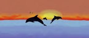 Trident New Comfortable Neoprene Strap Wrapper for Your Scuba Diving & Snorkeling Mask - Dolphins Jumping at Sunset