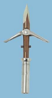 New JBL #831 Rotating Twin Spinner Stainless Steel Tricut Tip with Short Barbs - 6mm (AP-412)