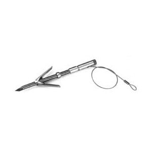 AB Biller New Detachable Twin Barb Tri-Cut Stainless Steel Breakaway Tip with Swivel Spinner Base & Short Barbs - 6mm