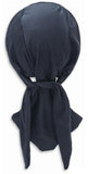 New Scuba Do-Rag Basics with Hibiscus Design for Boatwear and WaterSports - Black