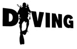 Scuba Diving Vinyl Decal Car Sticker - 5.91" x 3.54"