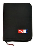 Trident New Scuba Diving 3 Ring Zippered Log Book Binder with Free Generic Log Insert ($12.95 Value) - Black with Diver Down Flag