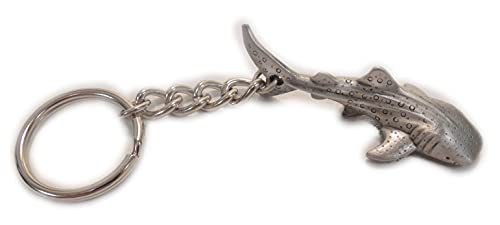 Big Blue Whale Shark Keychain Pewter