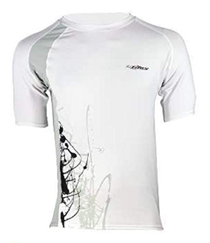 New Tilos Men's 6oz Anti-UV Short Sleeve Rash Guard - White/Grey (3X-Large)
