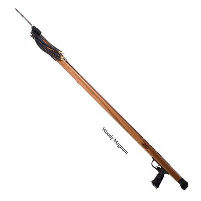 JBL 66 Inch Woody Magnum Mahogany Speargun (6W46) with 3-D Printed Action Camera Mount on Gun Butt