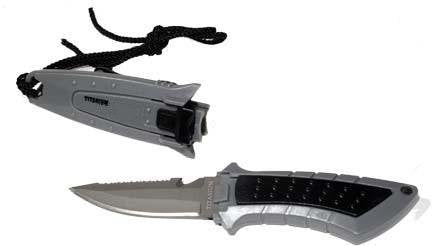 New Titanium Scuba Diving BCD Knife - Pointed/FBM
