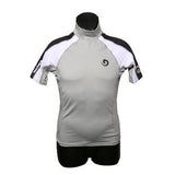 New Men's Anti-UV Short Sleeve Rash Guard (X-Small) for Scuba Diving, Snorkeling, Swimming & Surfing - Silver