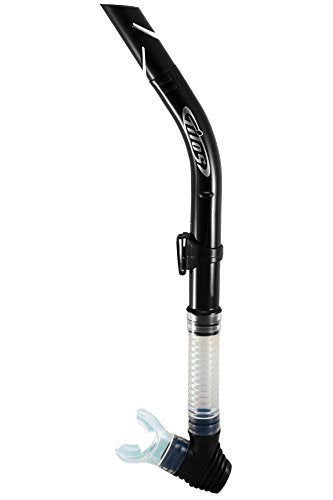 Tilos New Flexible Purge Splash Snorkel for Scuba Diving & Snorkeling - Black