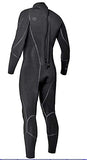Bare 7mm Reactive Full Jumpsuit Wetsuit for Scuba Diving (Black Titan, 2XLS)