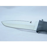 New 420 Stainless Steel Full Size Scuba Diving Knife with 2 Straps & Sheath - Pointed Tip (Blue)