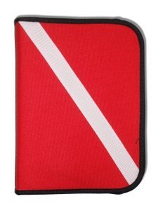 Trident New Scuba Diving 3 Ring Zippered Log Book Binder with Free Generic Log Insert ($12.95 Value) - Diver Down Flag