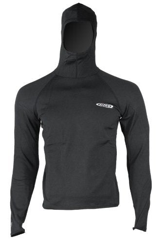 New Women's Tilos Polytex Hooded Long Sleeve Shirt - Black (Size 2X-Large)