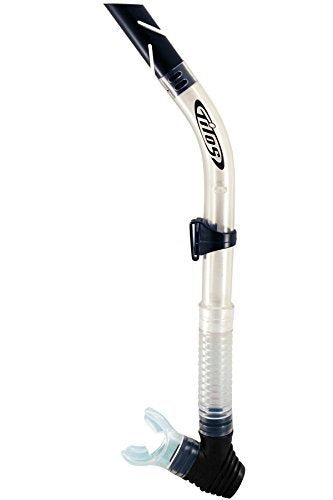New Tilos Flexible Purge Splash Snorkel for Scuba Diving & Snorkeling - Clear