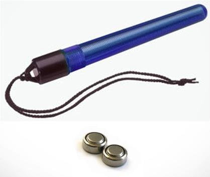 New Constant-On Lazer-Stik Lightstick Marker with Batteries for Scuba Divers, Snorkelers and Boaters (Blue)