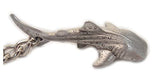 Big Blue Whale Shark Keychain Pewter