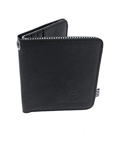 Momentum Men’s Bramante Bifold, Black | Natural Italian Leather | Vegetable Tanned | RFID Blocking | 7 Card Slots