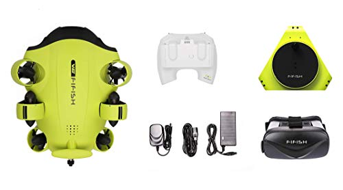 QYSEA FIFISH V6 Underwater Drone with Head-Tracking Function + VR Box + 100M Cable + Spool + 64G Internal Storage Bundle