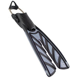 Oceanic Vortex V-16 Split Open Heel Fins w/ Spring Straps, Ice Blue, XS