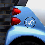 TopSpeed Funny Vinyl Decal Car Sticker with Man Pulling Fuel Gauge Pointer Back to Full - 5.0" x 3.62"