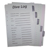 Trident New Scuba Diving 3 Ring Zippered Log Book Binder with Free Generic Log Insert ($12.95 Value) - Black with Diver Down Flag