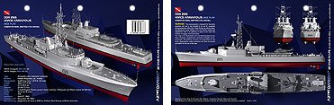 Innovative Scuba New Art to Media Underwater Waterproof 3D Dive Site Map - HMCS Annapolis Deck in Howe Sound, Victoria, British Columbia, Canada (8.5 x 5.5 Inches) (21.6 x 15cm)