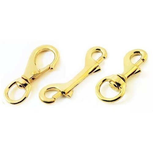 Trident New Brass Swivel Bolt Snap Clip, a Brass Swivel Gate Clip & a