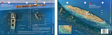 Innovative Scuba New Art to Media Underwater Waterproof 3D Dive Site Map - Big Brother Island in The Red Sea, Egypt (8.5 x 5.5 Inches) (21.6 x 15cm)