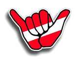 Hang Loose Scuba Diving Vinyl Decal Car Sticker with Diver Down Flag - 5.28" x 3.46"