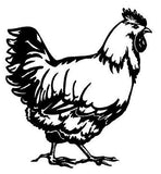 Chicken Life Vinyl Decal Car Sticker with Rooster - 5.04" x 4.61"