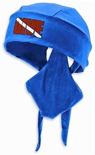 New Scuba Do-Rag Basics with Dive Design for Boatwear and Watersports - Blue