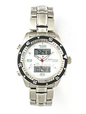 DelMar New Ocean Sport Multifunction Men's Scuba Diving Watch & Underwater Timer for Scuba Divers (White)