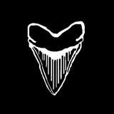 DECAL-STYLE - 10.1cmx13cm Personality MEGALODON SHARK TOOTH Vinyl Car Sticker Decals Black Silver C11-0325