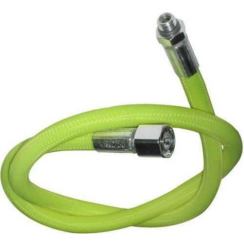 New 36 Inch Low Pressure Braided Scuba Regulator Hose (Neon Yellow-MaxFlex)