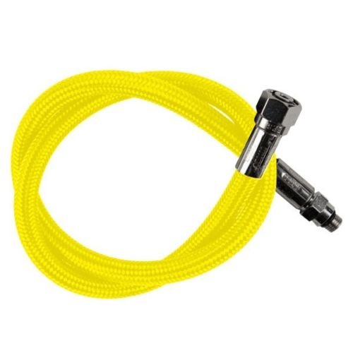 New 36 Inch Low Pressure Braided Scuba Regulator Hose (Yellow-MaxFlex)