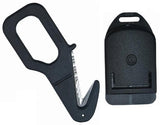 New Safety and Rescue Scuba Diver Razor Line Cutter with Hard Plastic Black Sheath - Midnight Stealthy Black