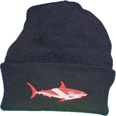 Trident New Megalodon Great White Shark Dive Flag Beanie