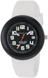 St. Moritz New Momentum M1 Women's Alter Ego Dive Watch & Underwater Timer for Scuba Divers with Black Face, Yellow Ring & Soft White Silicone Rubber Band (Includes 1 Extra Black Top Ring)