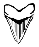 Deep Sea Fossils Scuba Diving Vinyl Decal Car Sticker with Megalodon Shark Tooth - 3.98" x 5.12"
