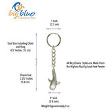 Whale Shark Keychain for Men and Women- Whale Shark Keychain Charm | Gifts for Shark Lovers | Realistic Antique Pewter Keyring | Whale Shark Key Fob | Sea Life Key Chain | Scuba Diving Gifts