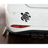 MyScubaShop Scuba Diving Vinyl Decal Car Sticker with Tribal Sea Turtle Design - 5.43" x 5.04"