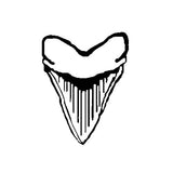 DECAL-STYLE - 10.1cmx13cm Personality MEGALODON SHARK TOOTH Vinyl Car Sticker Decals Black Silver C11-0325
