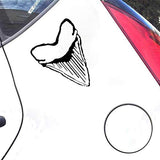 DECAL-STYLE - 10.1cmx13cm Personality MEGALODON SHARK TOOTH Vinyl Car Sticker Decals Black Silver C11-0325