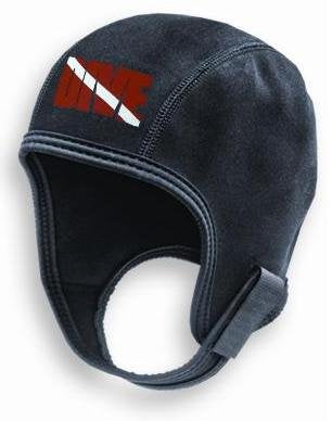 New Scuba Diver 1mm Neoprene Sport Beanie with Dive Design for Boatwear and Watersports - Black (Large/X-Large)