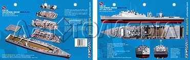 Innovative Scuba Concepts New Art to Media Underwater Waterproof 3D Dive Site Map - Spiegel Groove Deck in Key Largo, Florida (8.5 x 5.5 Inches) (21.6 x 15cm)