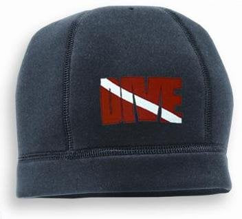 New Scuba Diver 2mm Neoprene Watch Cap Beanie with Dive Design for Boatwear and WaterSports - Black (Large/X-Large)/FBM