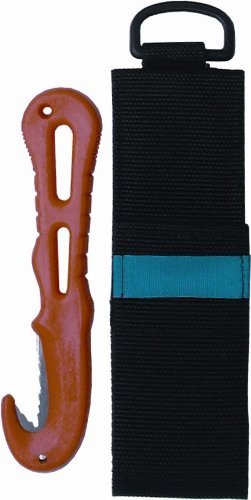 New Safety and Rescue Scuba Diver 7.5 Inch Line Cutter with Cordura Sheath - International Rescue Orange