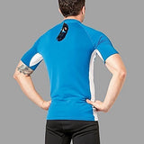 New Men's LavaCore Short Sleeve LavaSkin Shirt (2X-Large) with Front Zipper for Scuba Diving, Surfing, Kayaking, Rafting, Paddling & Many Other Watersports (Navy Blue/White) …